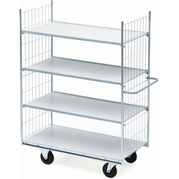 Etagenwagen Serie 300 Modell 24 4 Etagen 100x60cm silber