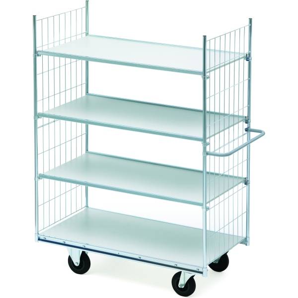 Etagenwagen Serie 300 Modell 24 4 Etagen 80x60cm silber