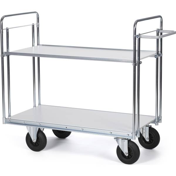 Etagenwagen Serie 400 Modell 25 2 Etagen 140x80cm silber