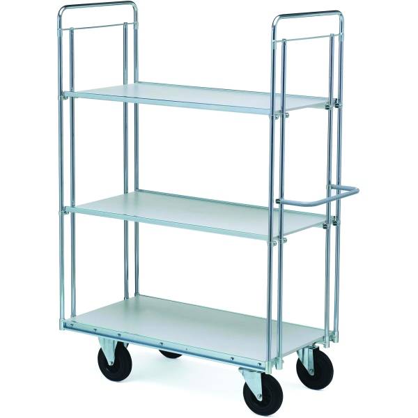 Etagenwagen Serie 400 Modell 27 3 Etagen 160x60cm silber