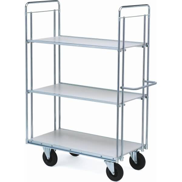 Etagenwagen Serie 400 Modell 27 3 Etagen 120x60cm silber