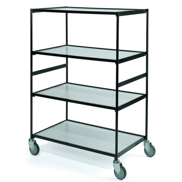 Etagenwagen 4 Etagen 80x60cm schwarz