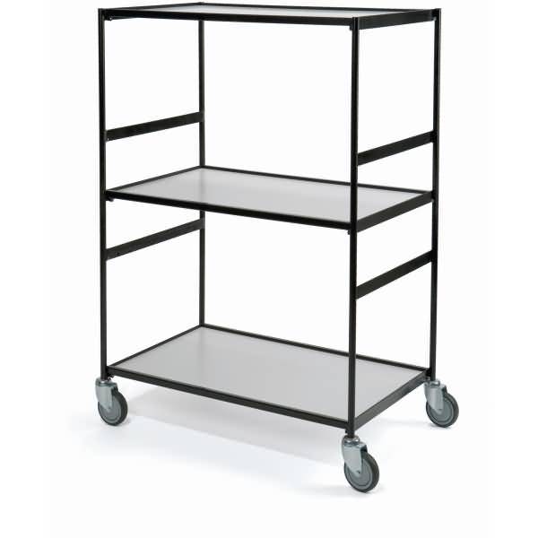 Etagenwagen 3 Etagen 120x60cm schwarz