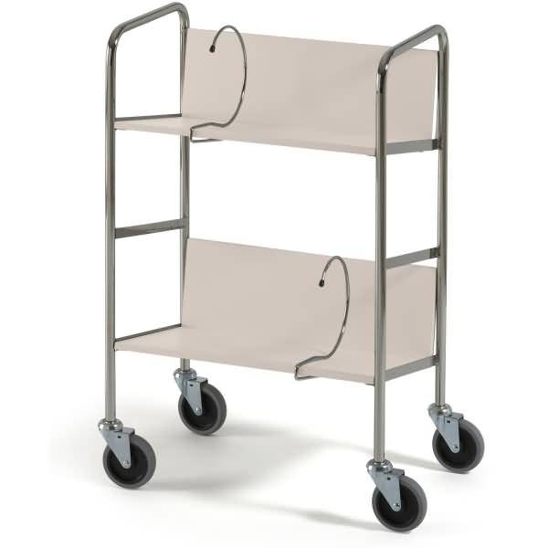 Aktenwagen kurz 2 Etagen 50x29cm birke