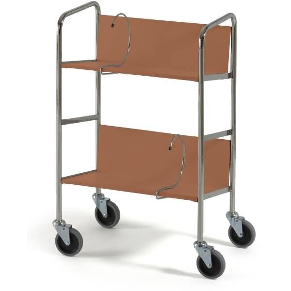 Aktenwagen kurz 2 Etagen 50x29cm kirsche