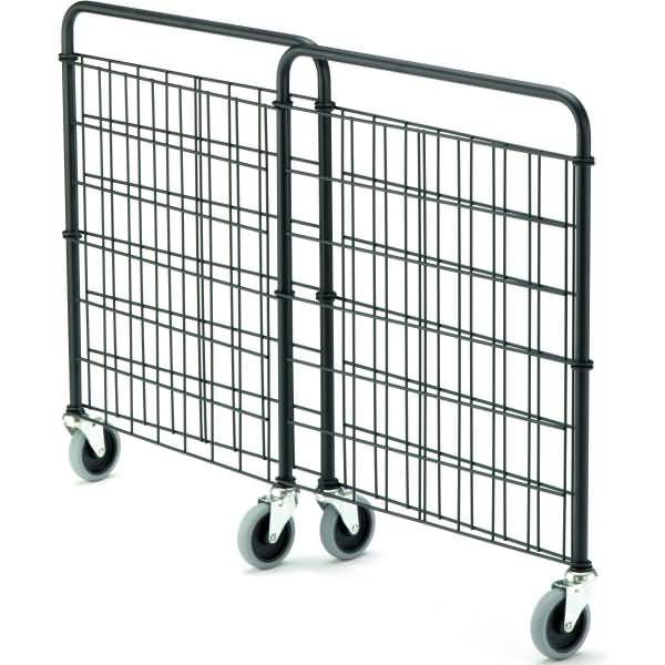 Gitterwagen groß zusammenklappbar 1 Etage 90x55cm schwarz