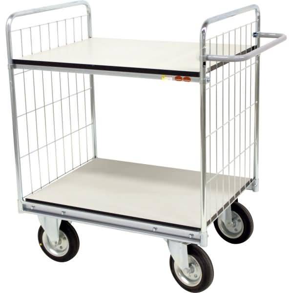 Etagenwagen ESD Serie 300 2 Etagen 140x62cm silber