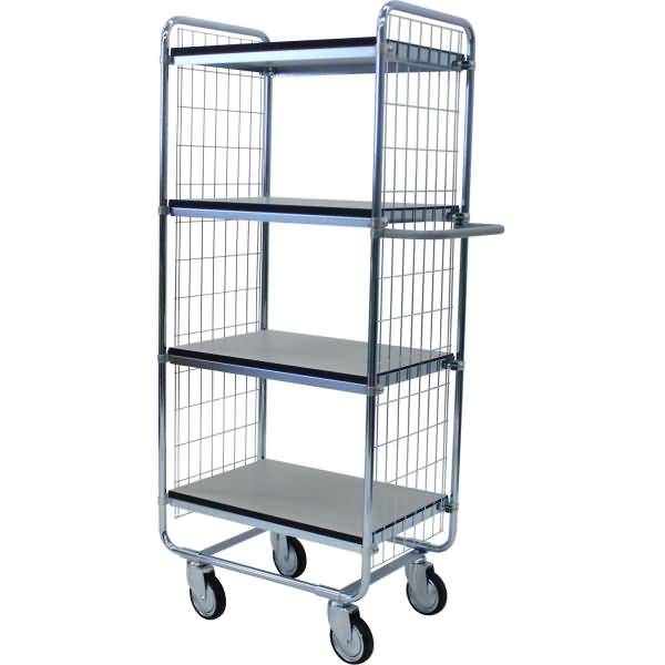 Etagenwagen ESD Serie 100 4 Etagen 100x43cm silber