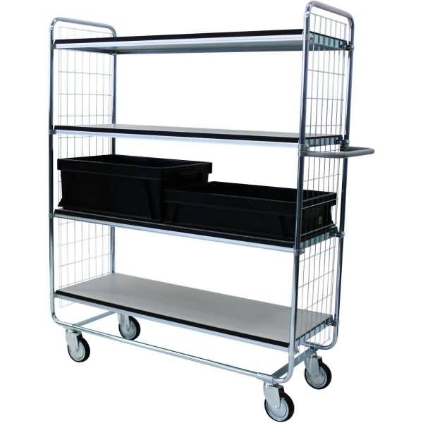 Etagenwagen ESD Serie 100 4 Etagen 120x43cm silber