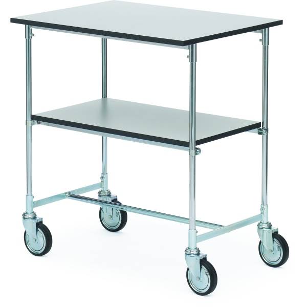Tischwagen ESD 2 Etagen 82x60cm silber