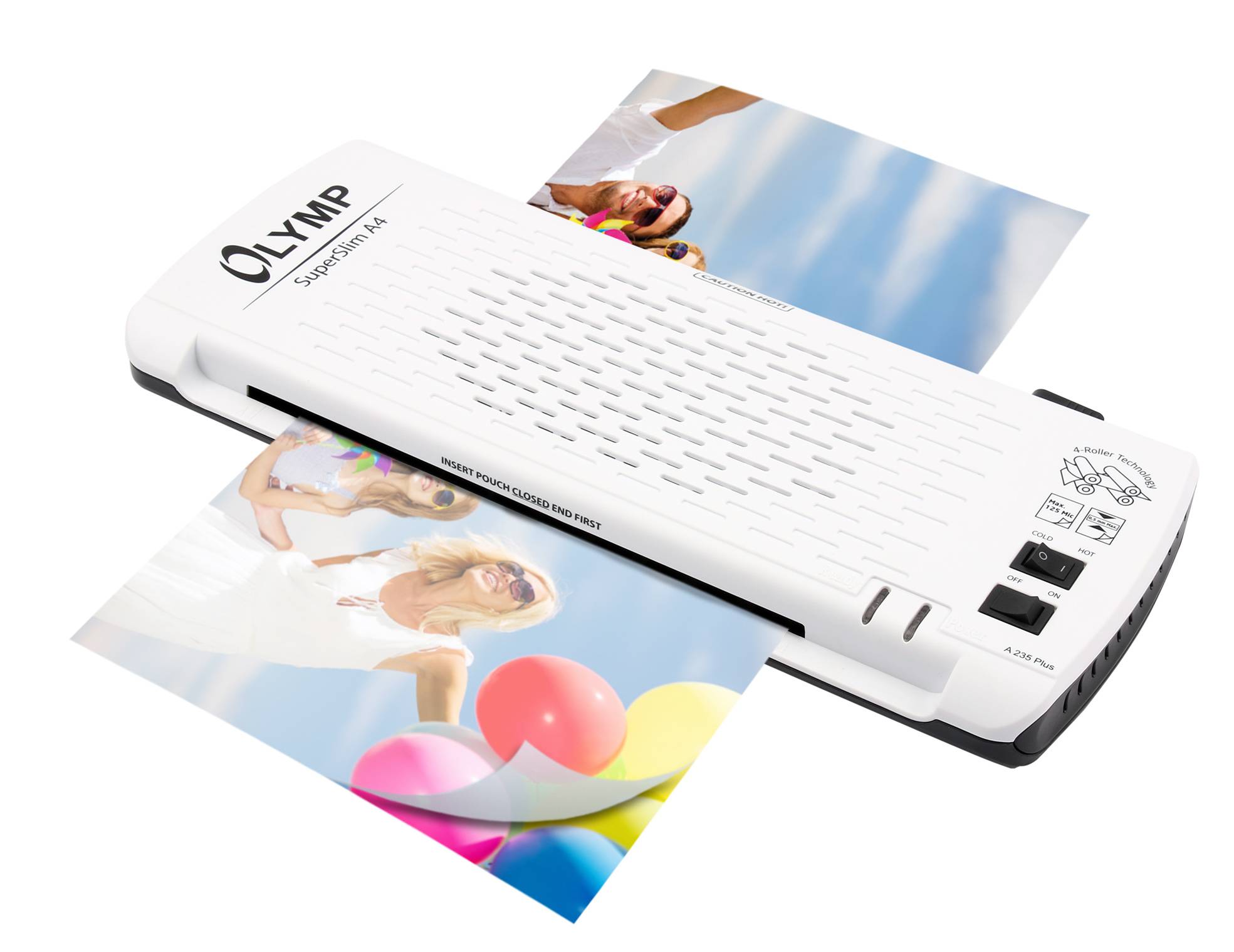 Olympia A 235 PLUS, 23,5 cm, Kalt-/Warmlaminator, 380 mm/min, 80 µm, 125 µm, 5 min