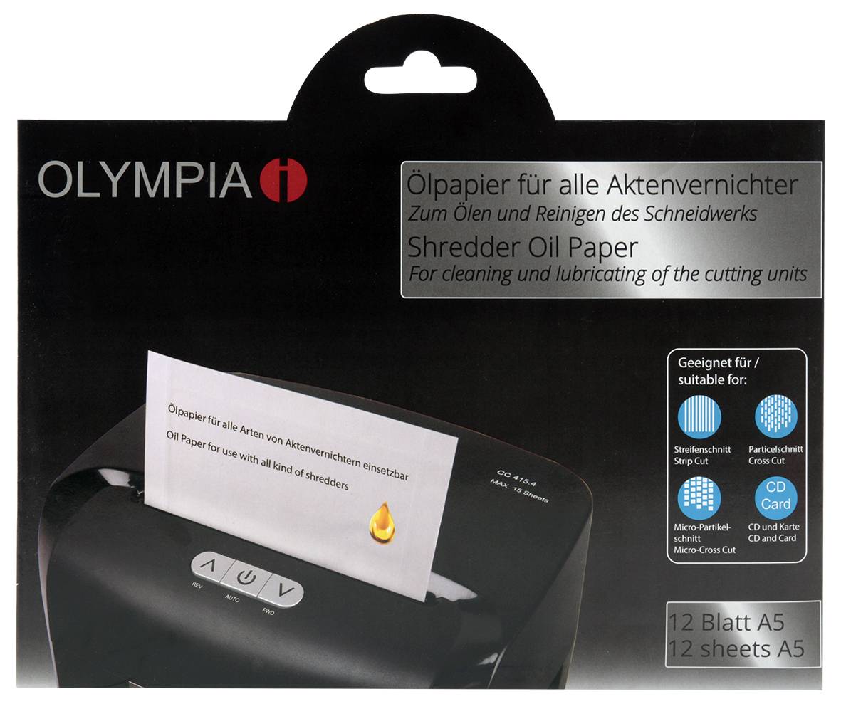 OLYMPIA - Aktenvernichter-Ölpapier (Packung mit