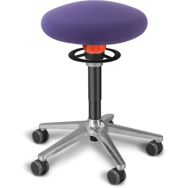 Sitz- und Stehhocker Roll 54-65cm Flachsitz Gestrick lila/schwarz