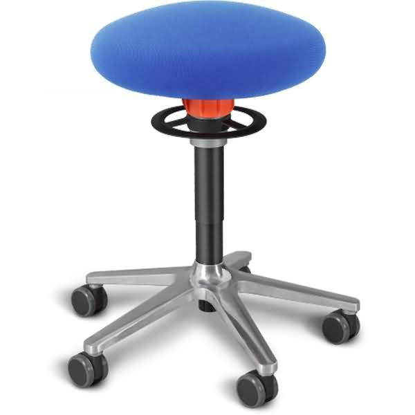 Sitz- und Stehhocker Roll 54-65cm Flachsitz Gestrick blau/schwarz