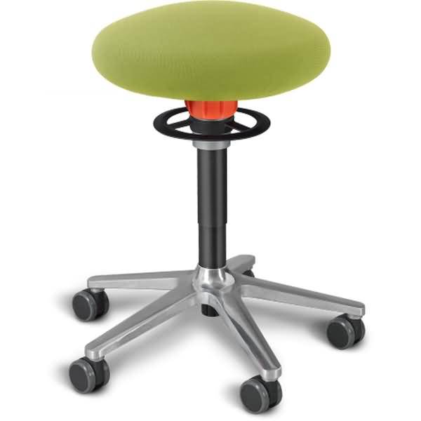 Sitz- und Stehhocker Roll 54-65cm Flachsitz Gestrick hellgrün/schwarz