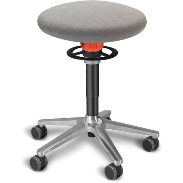 Sitz- und Stehhocker Roll 54-65cm Flachsitz Kvadrat remix hellgrau/schwarz