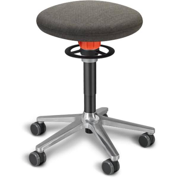 Sitz- und Stehhocker Roll 54-65cm Flachsitz Kvadrat remix salt & pepper/schwarz