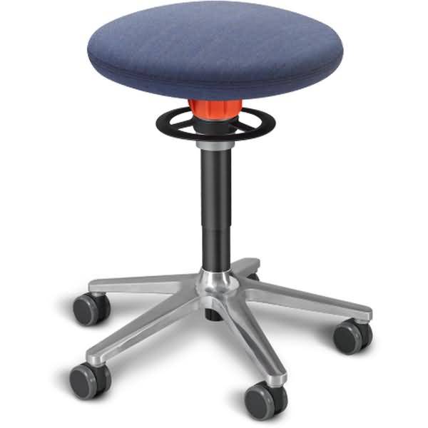 Sitz- und Stehhocker Roll 54-65cm Flachsitz Kvadrat remix jeans/schwarz