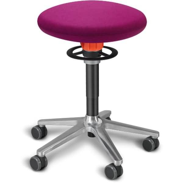 Sitz- und Stehhocker Roll 54-65cm Flachsitz Kvadrat divina pink/schwarz