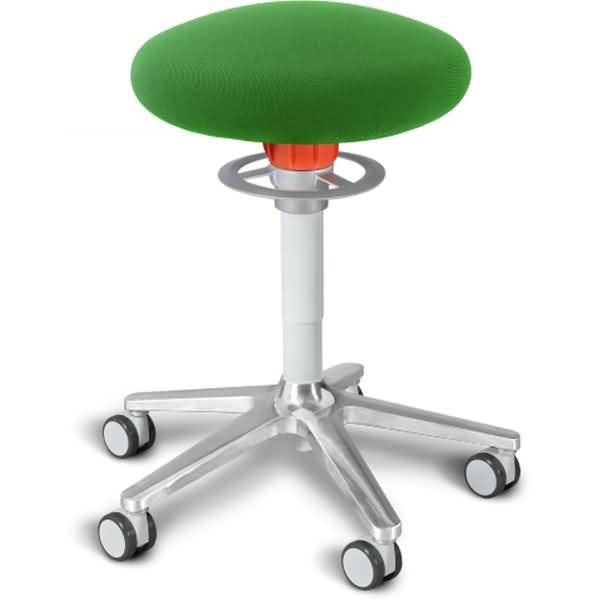 Sitz- und Stehhocker Roll 54-65cm Flachsitz Gestrick grün/weiß