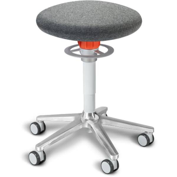 Sitz- und Stehhocker Roll 54-65cm Flachsitz Kvadrat divina grau/weiß