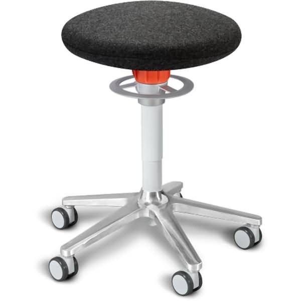 Sitz- und Stehhocker Roll 54-65cm Flachsitz Kvadrat divina anthrazit/weiß