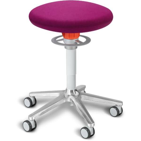 Sitz- und Stehhocker Roll 54-65cm Flachsitz Kvadrat divina pink/weiß