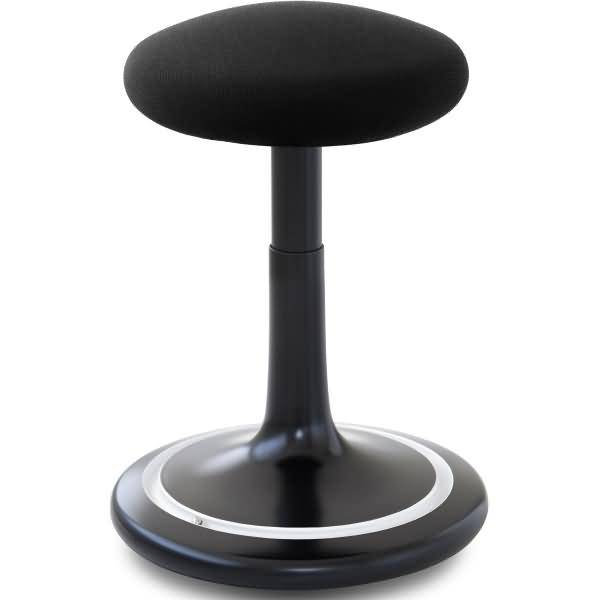 Sitz- und Stehhocker Classic tall 55-77cm Gestrick schwarz/schwarz/weiß