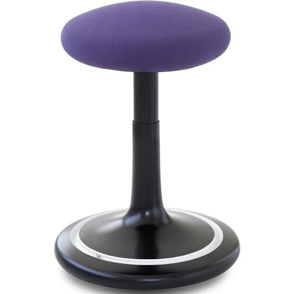 Sitz- und Stehhocker Classic tall 55-77cm Gestrick schwarz/lila/weiß