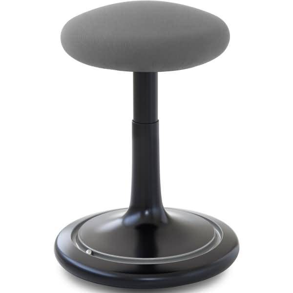 Sitz- und Stehhocker Classic tall 55-77cm Gestrick schwarz/grau/silber