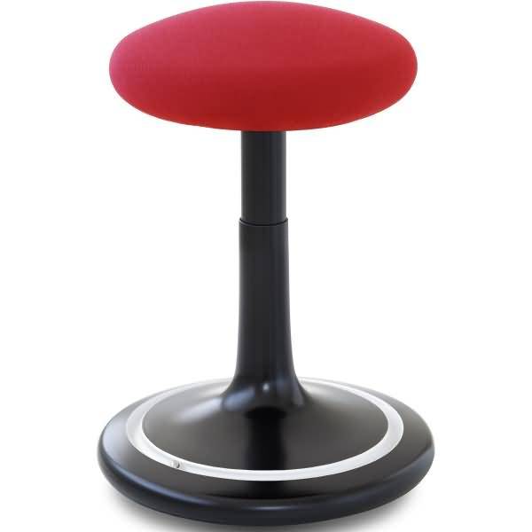 Sitz- und Stehhocker Classic tall 55-77cm Gestrick schwarz/rot/weiß