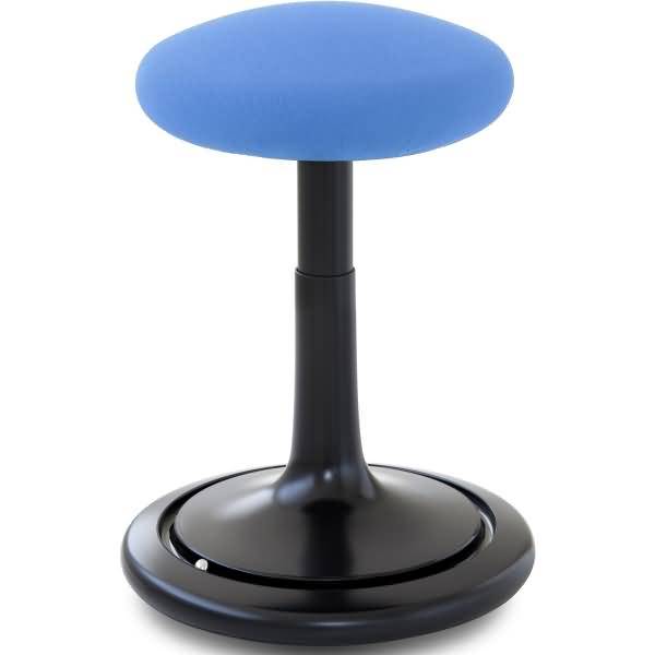 Sitz- und Stehhocker Classic tall 55-77cm Gestrick schwarz/hellblau/schwarz