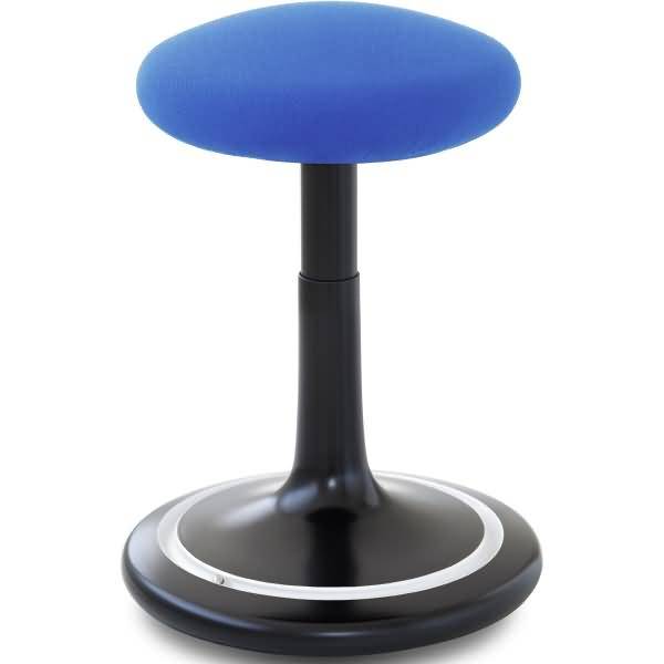 Sitz- und Stehhocker Classic tall 55-77cm Gestrick schwarz/blau/weiß