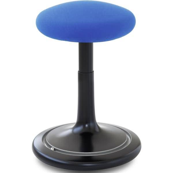 Sitz- und Stehhocker Classic tall 55-77cm Gestrick schwarz/blau/silber