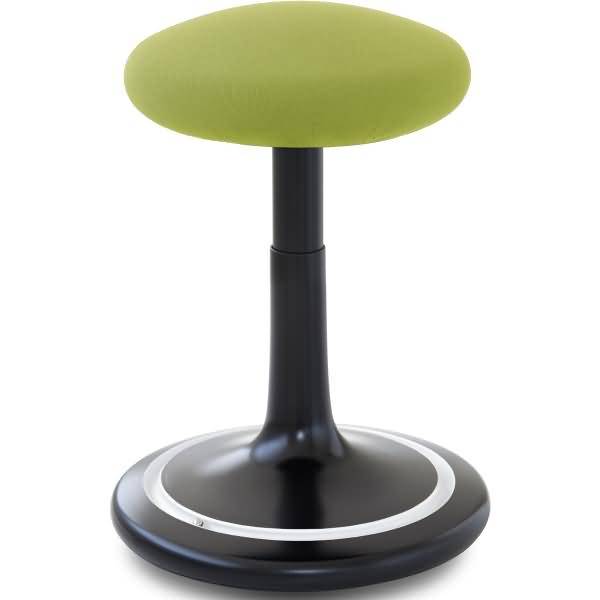 Sitz- und Stehhocker Classic tall 55-77cm Gestrick schwarz/hellgrün/weiß