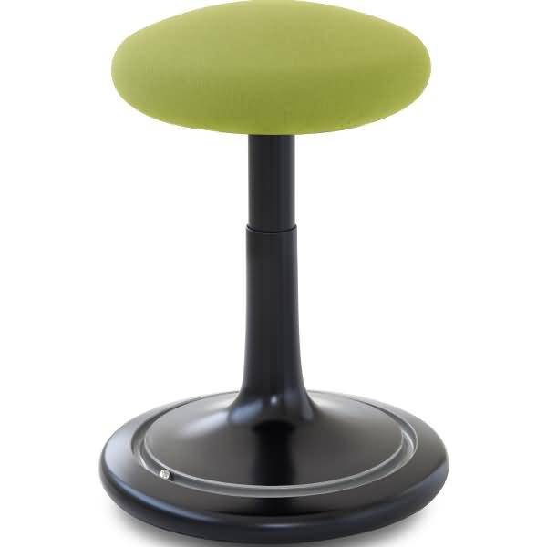 Sitz- und Stehhocker Classic tall 55-77cm Gestrick schwarz/hellgrün/silber