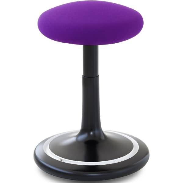 Sitz- und Stehhocker Classic tall 55-77cm Gestrick schwarz/purpur/weiß