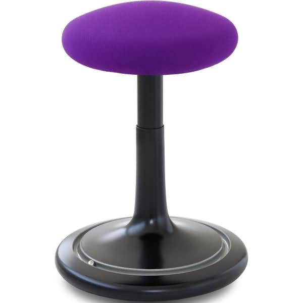 Sitz- und Stehhocker Classic tall 55-77cm Gestrick schwarz/purpur/silber