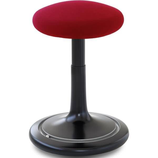 Sitz- und Stehhocker Classic tall 55-77cm Gestrick schwarz/dunkelrot/silber