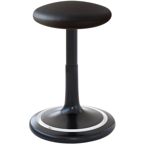 Sitz- und Stehhocker Classic regular 42-64cm skai Kunstleder schwarz/schwarz/weiß