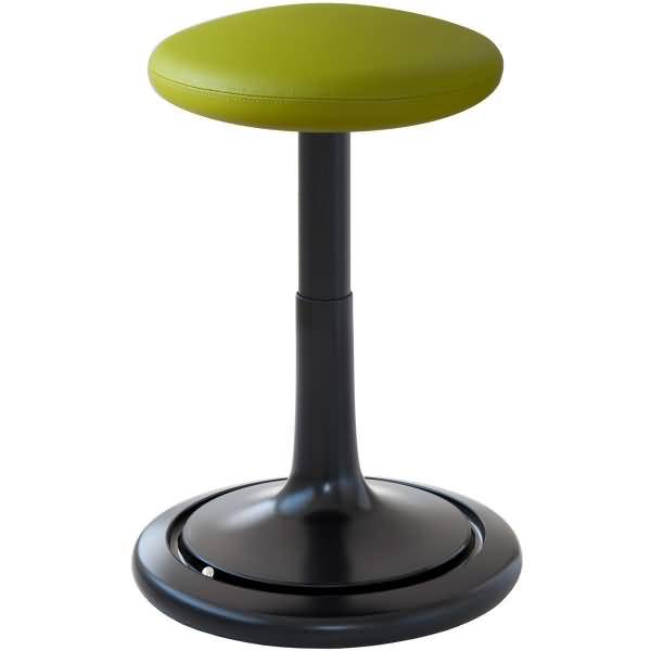 Sitz- und Stehhocker Classic tall 55-77cm skai Kunstleder schwarz/hellgrün/schwarz