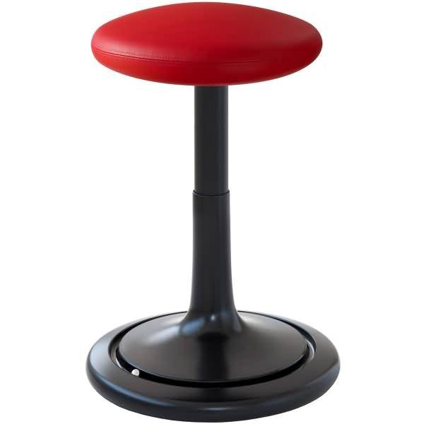 Sitz- und Stehhocker Classic regular 42-64cm skai Kunstleder schwarz/rot/schwarz