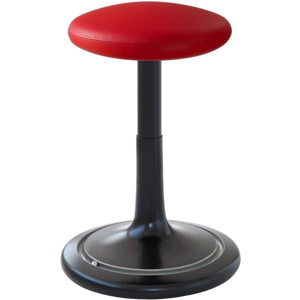 Sitz- und Stehhocker Classic regular 42-64cm skai Kunstleder schwarz/rot/silber