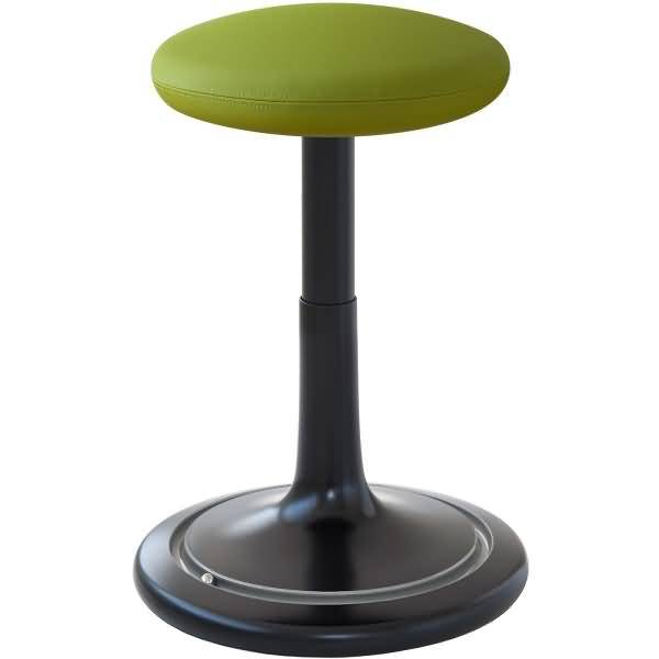 Sitz- und Stehhocker Classic tall 55-77cm skai nature base schwarz/hellgrün/silber