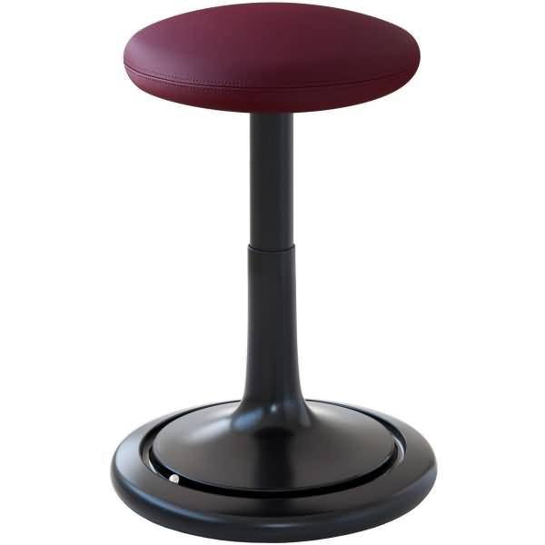 Sitz- und Stehhocker Classic tall 55-77cm skai nature base schwarz/lila/schwarz