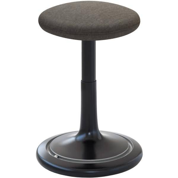 Sitz- und Stehhocker Classic tall 55-77cm Kvadrat remix schwarz/salt & pepper/silber