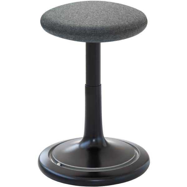 Sitz- und Stehhocker Classic tall 55-77cm Kvadrat divina schwarz/grau/silber