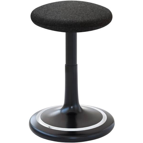Sitz- und Stehhocker Classic regular 42-64cm Kvadrat divina schwarz/anthrazit/weiß
