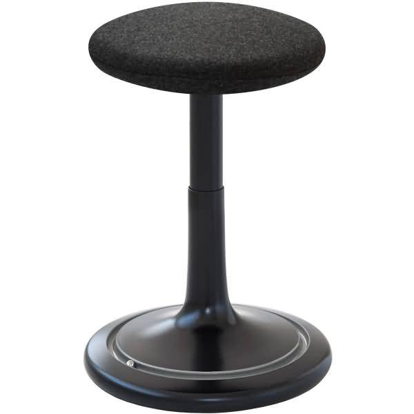 Sitz- und Stehhocker Classic regular 42-64cm Kvadrat divina schwarz/anthrazit/silber