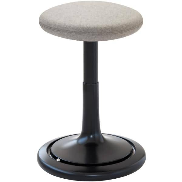 Sitz- und Stehhocker Classic regular 42-64cm Kvadrat divina schwarz/hellgrau/schwarz